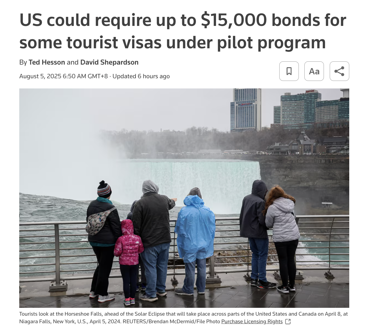 美签新规：或需缴纳1.5万美元押金，本月下旬正式实施！